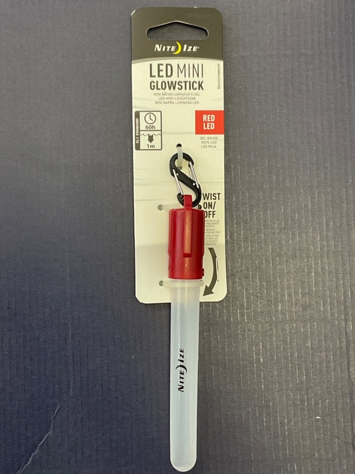 Lot of 12 Nite Ize LED mini Glow stick 8 red 4 blue NO BATTERY free