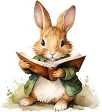 Colourful Peter Bunny Rabbit Wall Art Bedroom Laptop Vinyl Sticker Decal 6 Sizes