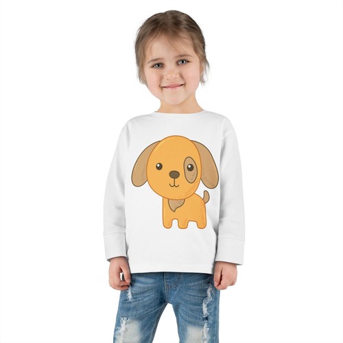 Cute Baby Long Sleeve T-Shirt with Dog Print – Soft & Cute Baby Clothes - Picture 9 of 21
