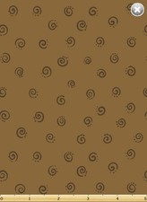 Susybee ZOE Brown Squiggle Swirl Quilt Fabric by the 1/2 yd 20053-280