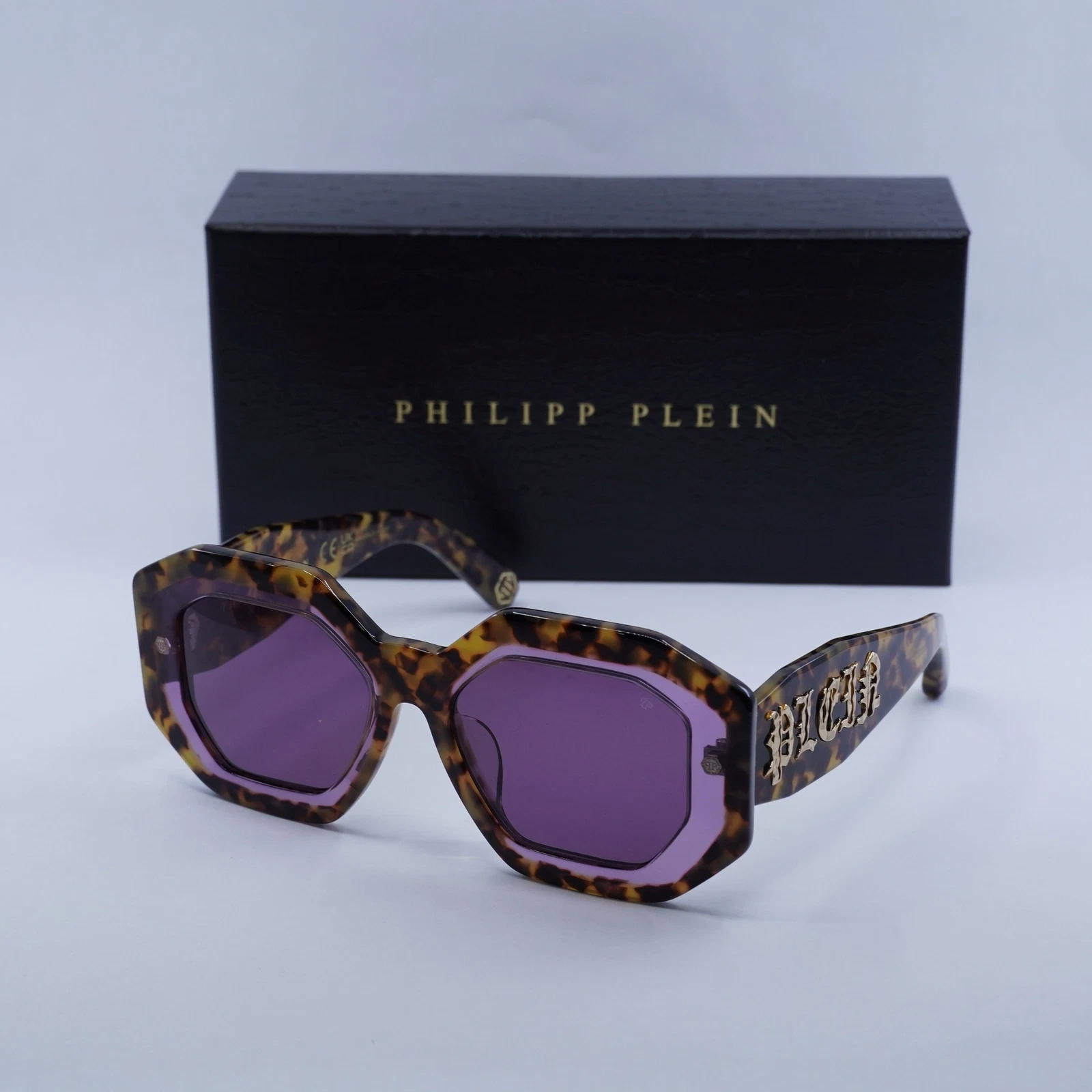 Philipp Plein SPP098M Supreme Star 0778 Havana/Violet/Violet 53 18 140 Sungla...