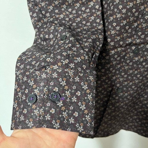 Society of Threads Floral Button Shirt Size M Slim Fit Wrinkle Resistant Office - Picture 7 of 9