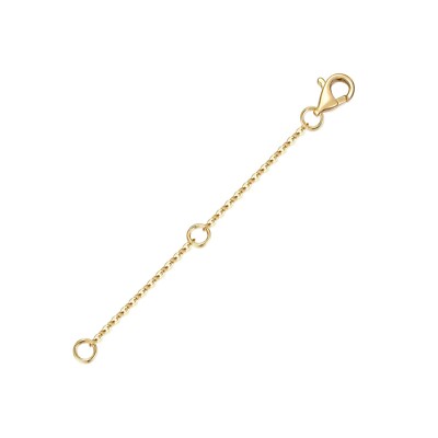 14K Solid Gold Necklace Extender with Lobster Clasp Real Gold Bracelet Extend...
