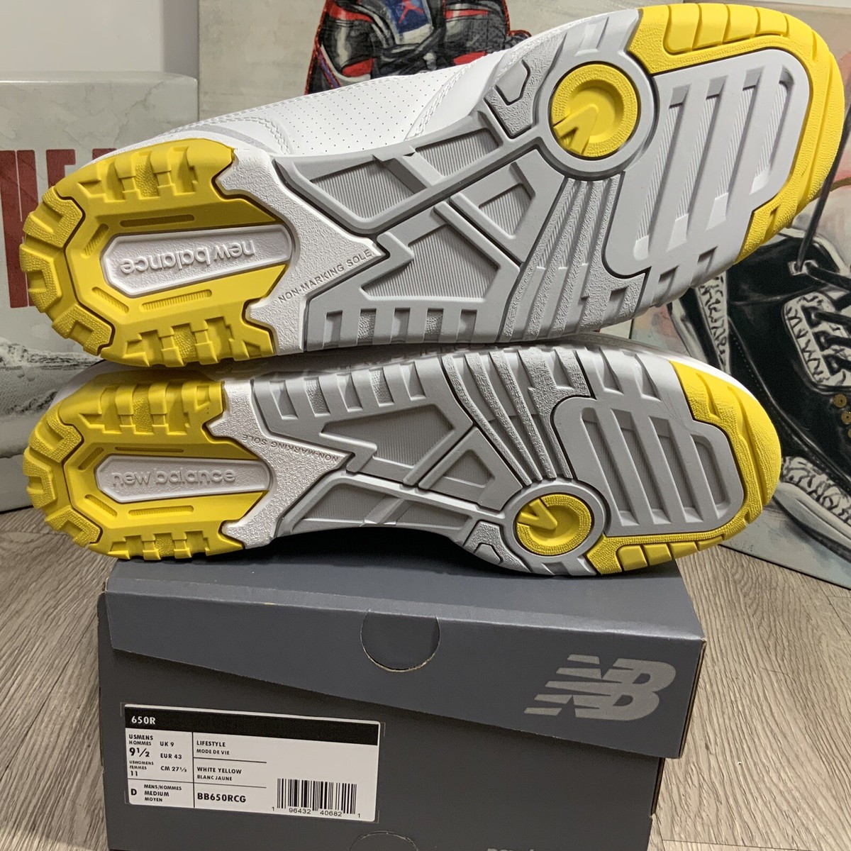 New Balance High Top Sneakers Shoes BB650RCG White Honeycomb