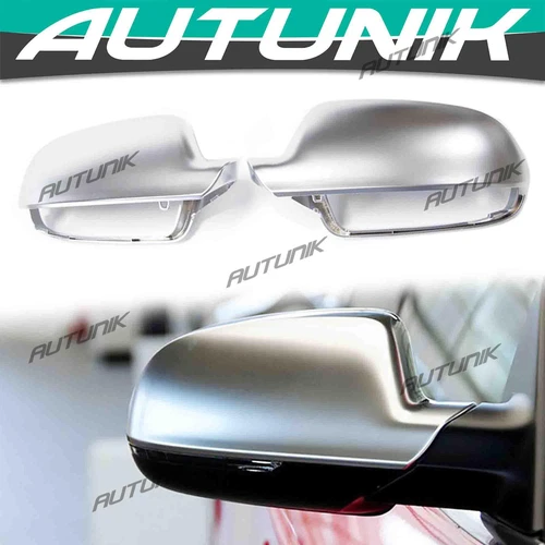 Chrome Side Rearview Mirror Cover For Audi B8.5 A4 A5 S5 RS5 2013-2016 No Assist