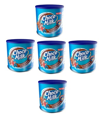 Choco Milk Chocolate Drink Mix, Fortified with 16 Vitamins & Minerals, 5-Pack