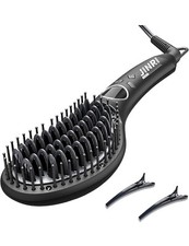 Hair Straightener Brush,45S Fast Heating Ceramic Hair Straightener Comb