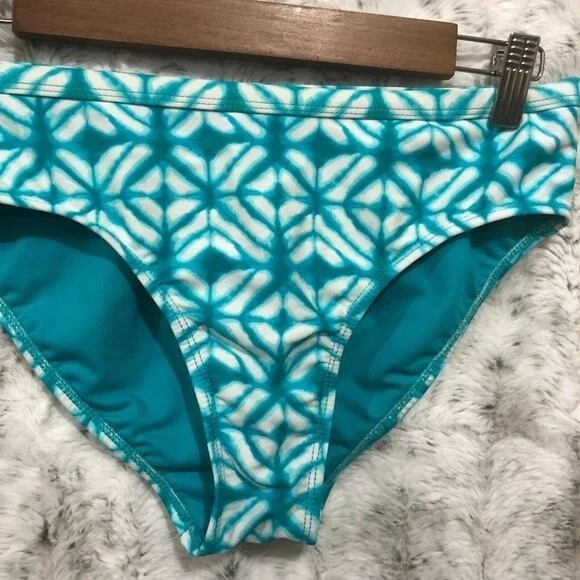 Parte inferior de bikini traje de baño Zero XPosur para niñas, 16 XL azul/blanco Foto 3 de 4