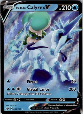 Ice Rider Calyrex V Ultra Rare SWSH06: Chilling Reign 045/198 NM Holo