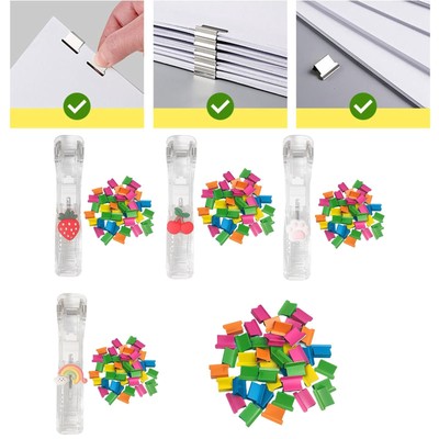 Wiederverwendbarer Mini-Hefter für Klassenzimmer, kleines Hefter-Set,
