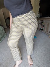 Spanx The Perfect Pant Kick Flare Dijon Jacquard Houndstooth Large Petite