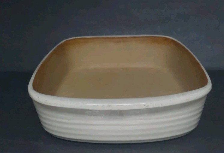 Pampered Chef Stoneware New Traditions Vanilla 9x13 Bake Casserole Dish Seasoned