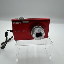 Nikon COOLPIX S205 12.0MP Digital Camera Red Parts Only Lot 2