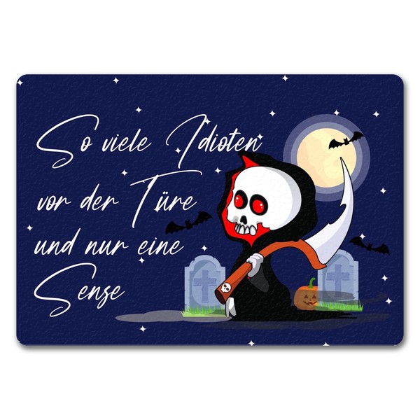 Sensenmann FußMatte In 35X50 Cm Ohne Rand Mit Spruch-image