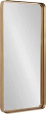 Kate and Laurel Armenta Modern Soft Rectangle Metal Framed 42L x 20W, Gold