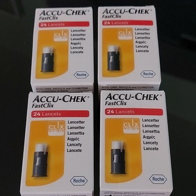 4 mal ACCU-CHEK FastClix à 24 LANZETTEN Stechhilfe  MHD 31.10.2026 SONDERPREIS