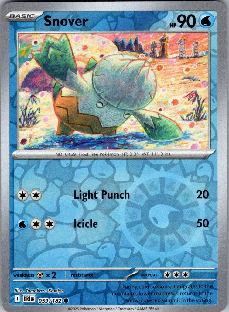 Snover - Reverse Holofoil SV10: Destined Rivals 059/182 - NM DRI Minty Single