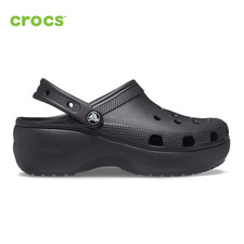 NEW CROCS Women's Classic Platform Clog 206750 BLACK