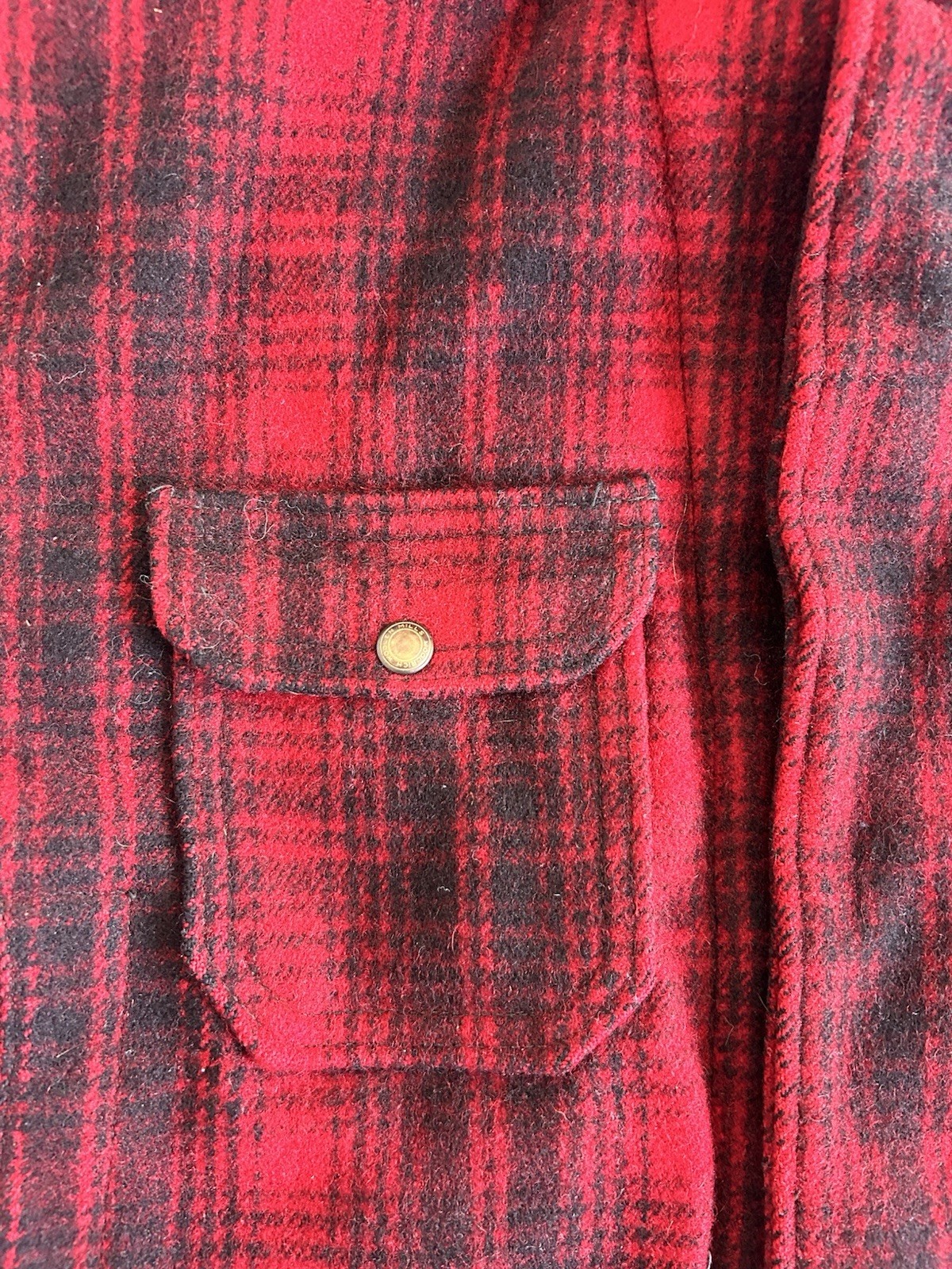 Rare Hooded Vintage Woolrich 501 Buffalo Plaid Hunting Coat Game Pocket Made USA image 8