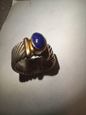 NATIVE American Raymond  Coriz-Kewa  14kt. Lapis Lazuli on Sterling silver