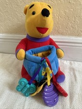 Peluche vintage 1996 Winnie l'ourson Pjs tenant pot de miel avec jouets pour bébés Mattel