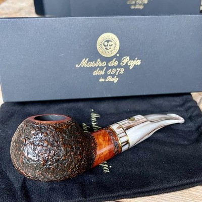 Mastro De Paja Gladiator Spartacus #5 Chubby Author Rusticated Briar Pipe New