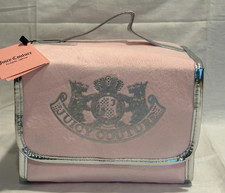 Juicy Couture Pink Velvet Hanging Travel Case w/ Bottle New w/tags