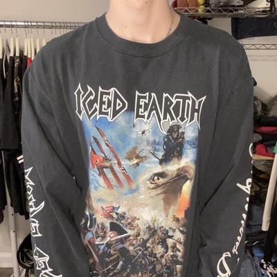 RARE AF 2004 Iced Earth The Glorious Burden Metal Band Long Sleeve T-Shirt, XL
