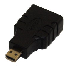 Micro-HDMI Type-D Male to HDMI A Female Adapter Gold Plated