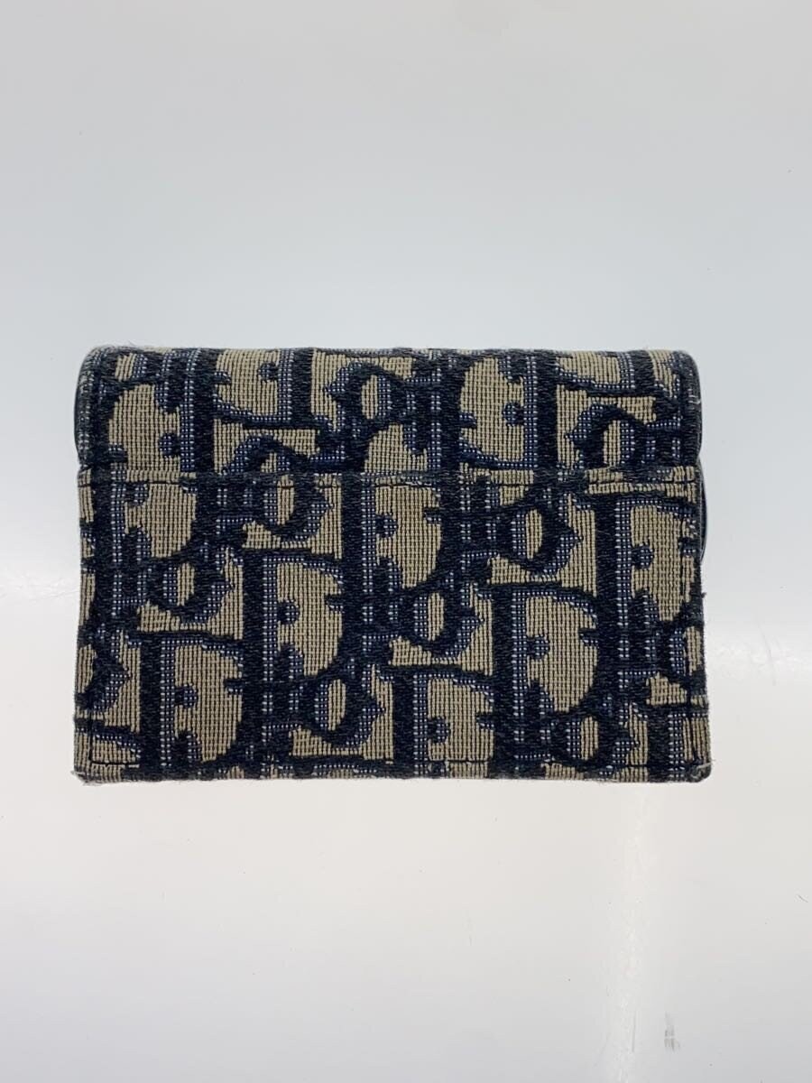 Christian Dior Saddle Flap Card Holder, Oblique Blue Canvas Multicolor, All-O thumbnail 2