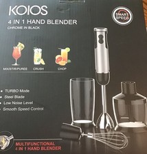 Koios 4 In 1 Hand Blender, Chrome In Black