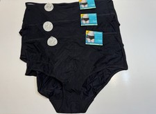 NWT 3 Pairs Vanity Fair Breathable Luxe Hipster Panties 18180 Size 8 XL Black