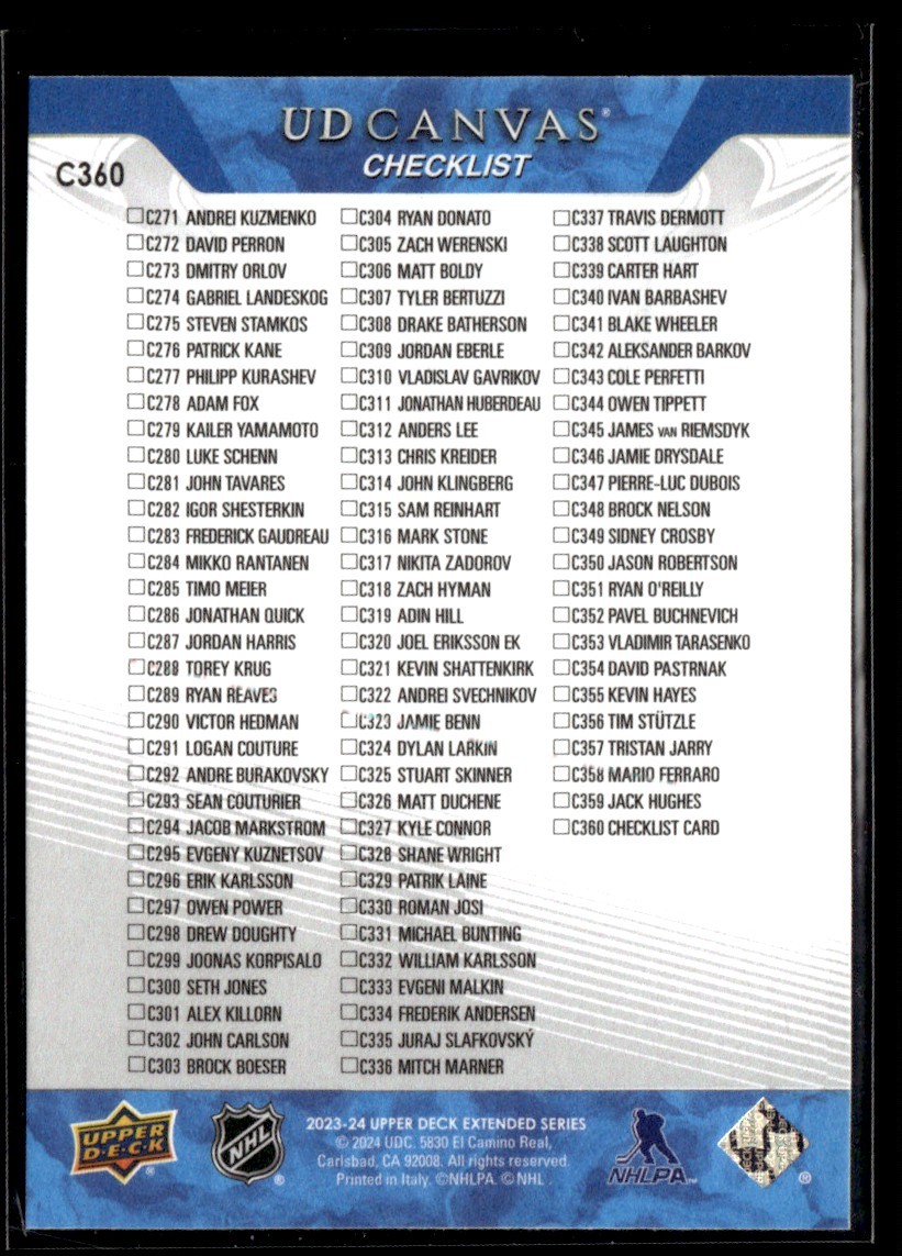 2023-24 Upper Deck UD Canvas 36655 Jason Robertson / Jack Hughes Dallas Stars /