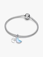 Pandora Charm AnhäNger Bead Mondsichel 925 Sterlingsilber Glas 794272C01