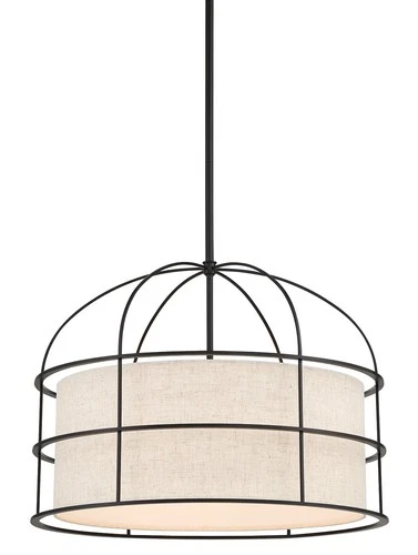 Minka Lavery 2155 Gateway Park 5 Light 20"W Cage Pendant - Coal - Picture 1 of 5