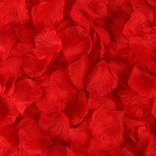 Uvaluefeet 1000 Pcs Artificial Fake Rose Petals,Flower Petals 1000Pcs, Red