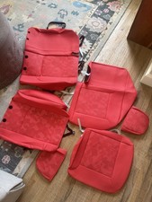 Carlimeki Car Seat Covers Custom Fit Toyota Tacoma Gen 3rd 2016-2023 Red Camo