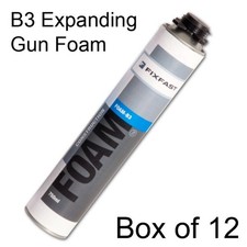 12 x B3 Expanding PU Gun Foam Polyurethane Quick Construction Fill & Fix Spray