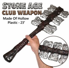 23" CAVEMAN STONE AGE CLUB WEAPON Medieval Viking Axe Costume War Prop Halloween
