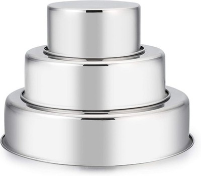 Cake Pan Set of 3 4 inch/6 inch/8 inch Stainless Steel Small Round Layer Cake