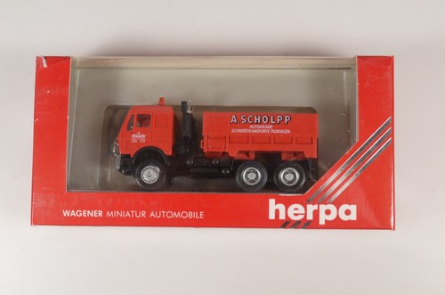 Camión de transporte de servicio pesado Herpa HO Mercedes Benz A. Scholpp - 811199 | Zustand: New
