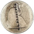 New Listing1857 Seated Liberty Half Dollar ☆☆ "C.A. Bradford" Stamp ☆☆ Great For Sets 501