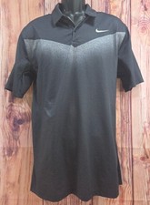 Nike Golf Black Dri-Fit Lightweight Moisture-Wicking Polo Large