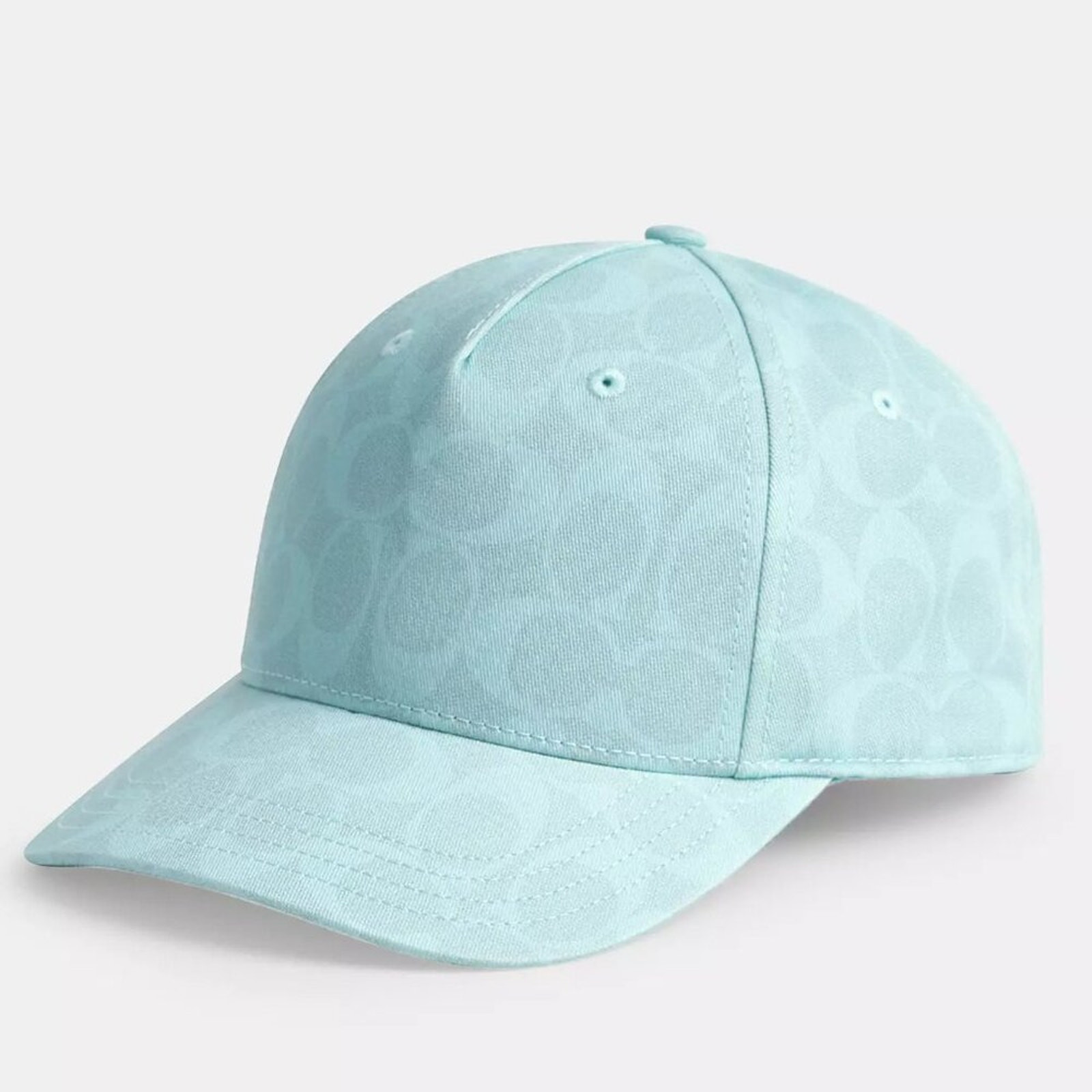 NWT Coach Signature Sun Bleached Baseball Hat in Turquoise Size M/L