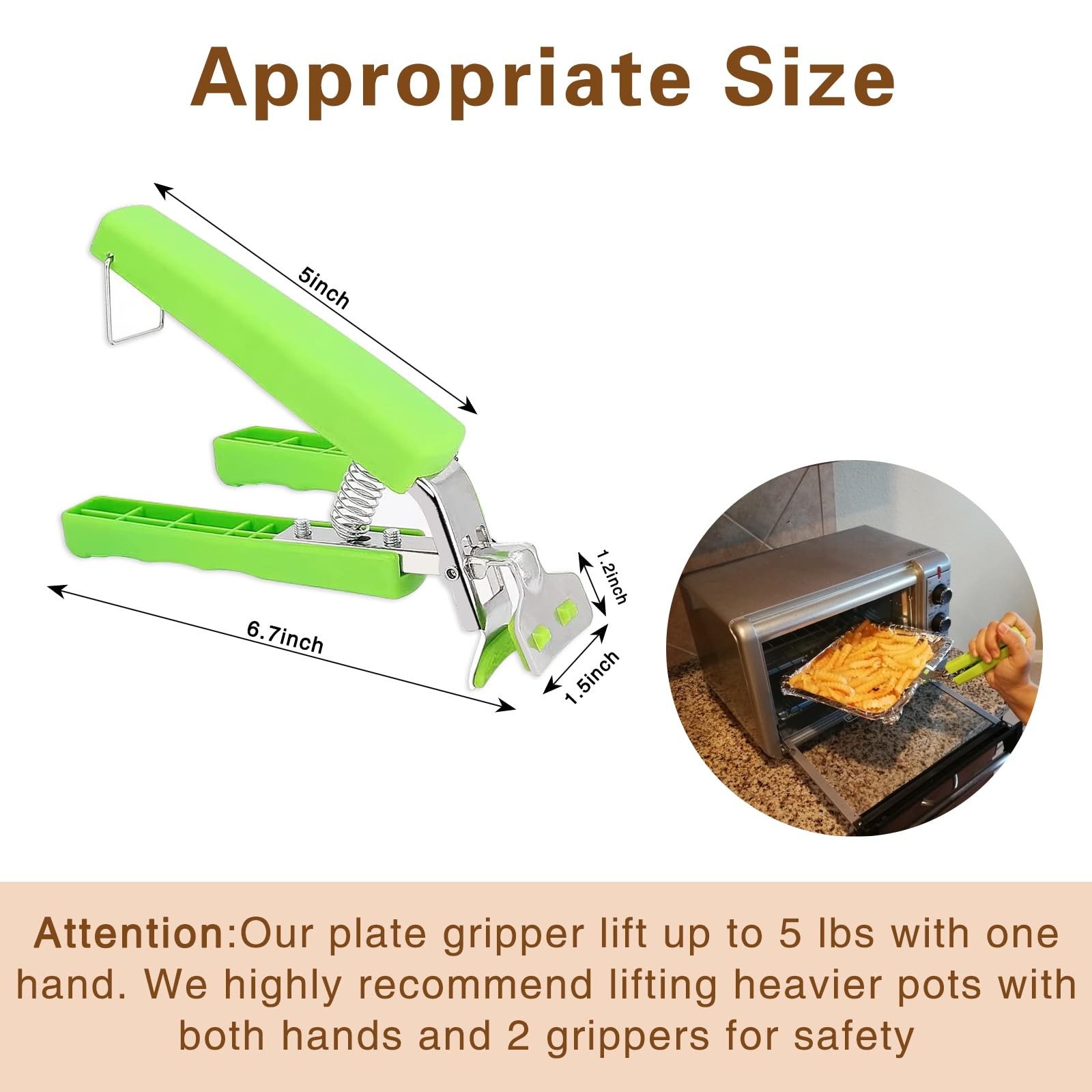 2 Pack Hot Plate Gripper Clips Holder Tongs for Moving Hot Plate Bowls Pizza New