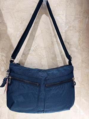 NWT Kipling Women's Izellah Crossbody Bag in Navy dark blue 13''W x 9''H x 4-3/4''D