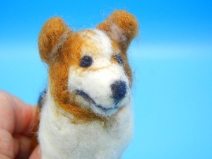 Artist Needle Felted Plush Miniature 4" Bendable Hound Dog