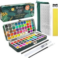 Artecho Aquarellfarben Set 100 Farben in Trag...