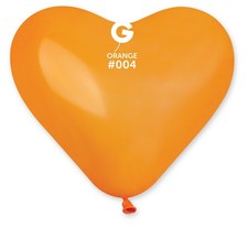 Gemar Herz 004 Standard Orange 25cm 10 Inch 50 St&uuml;ck CR Latex Luftballons