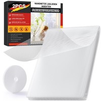 Insektenschutz Fenster Fliegengitter 2Er Set 130X150 Cm Weiß Polyester Klettband